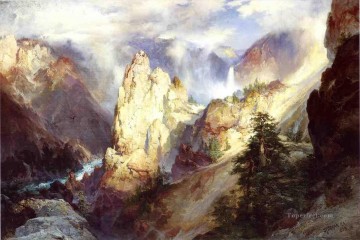 Paisaje Montañas Rocosas Escuela Thomas Moran Pinturas al óleo